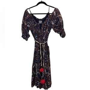 Vanessa Virginia Convivial Cotton Normcore Midi Dress sz 6